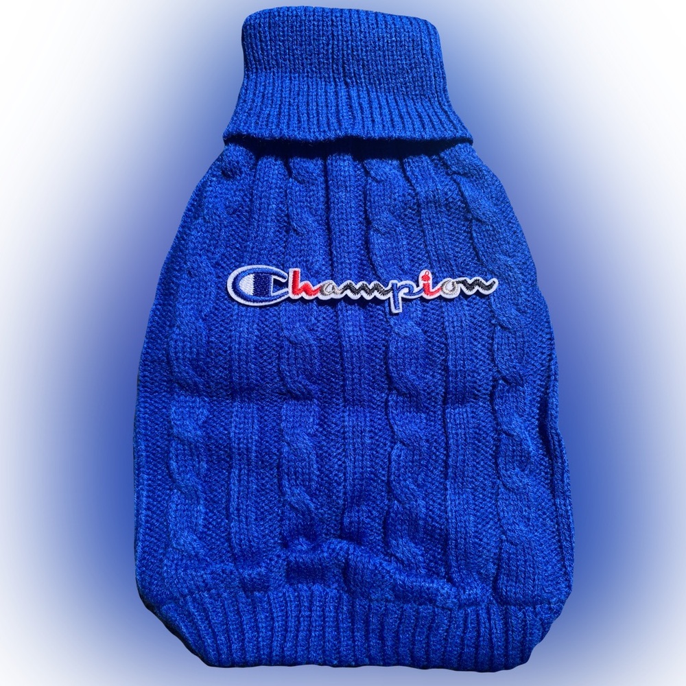 Champion fashion athlete dog cat turtleneck sweater  patch name sport warm cute